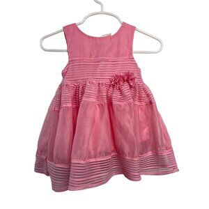 H&M Pink Sleeveless Ruffle Party Sundress Baby Girls 4-6M